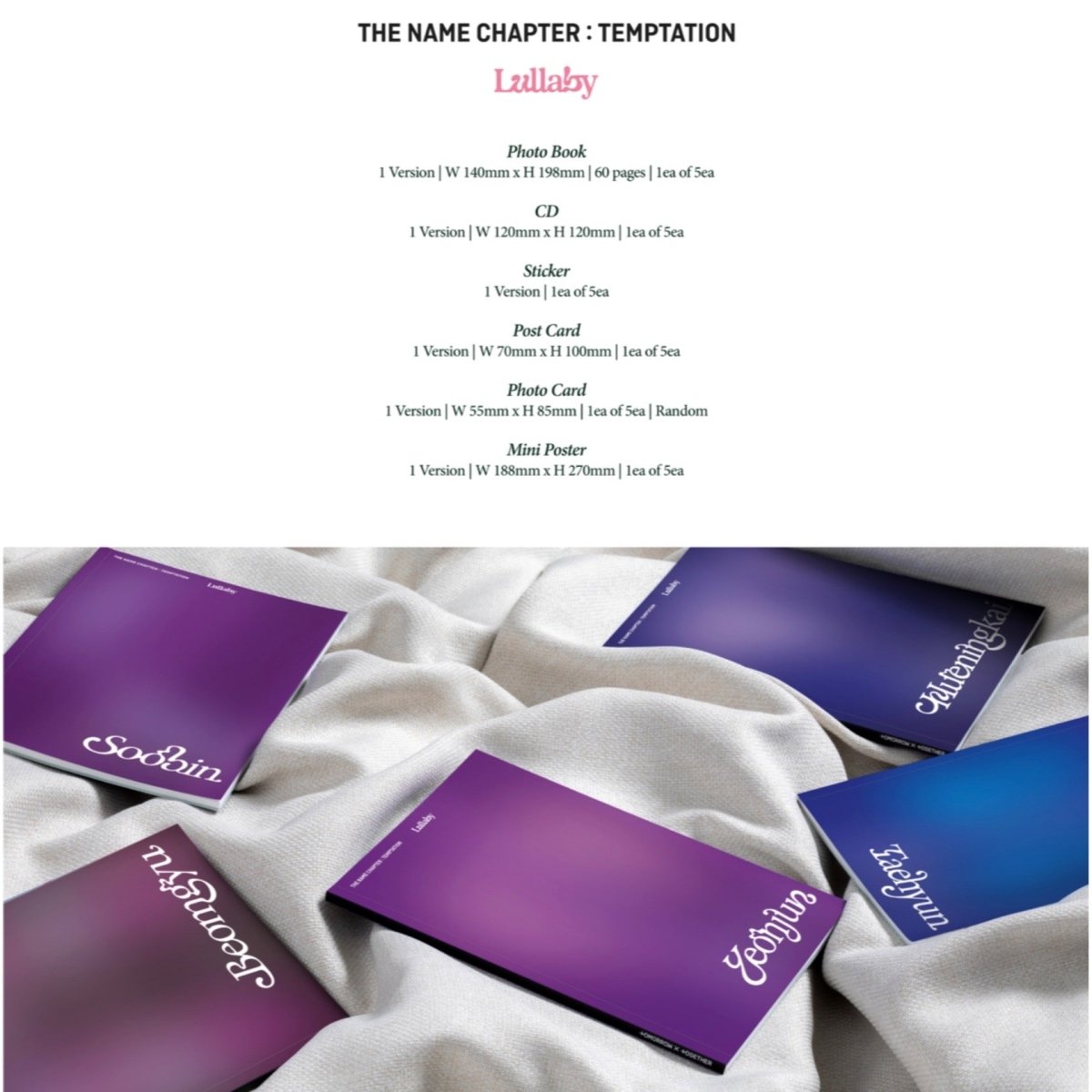 TOMORROW X TOGETHER TXT - Temptation LULLABY Ver. (You Can Choose Member) - K-STAR