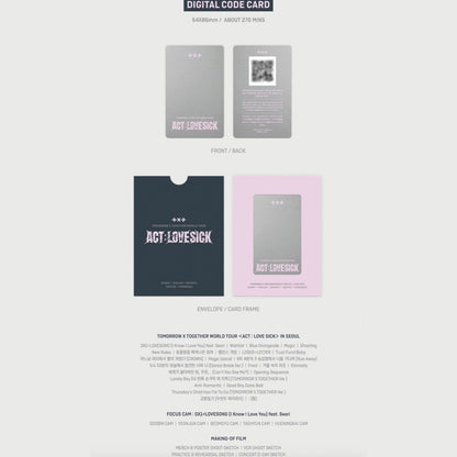 TOMORROW X TOGETHER : World Tour ACT: LOVE SICK in Seoul Digital Code + POB - K-STAR