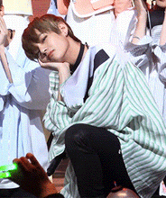 Taehyung's Style Striped Long Sleeve Shirt