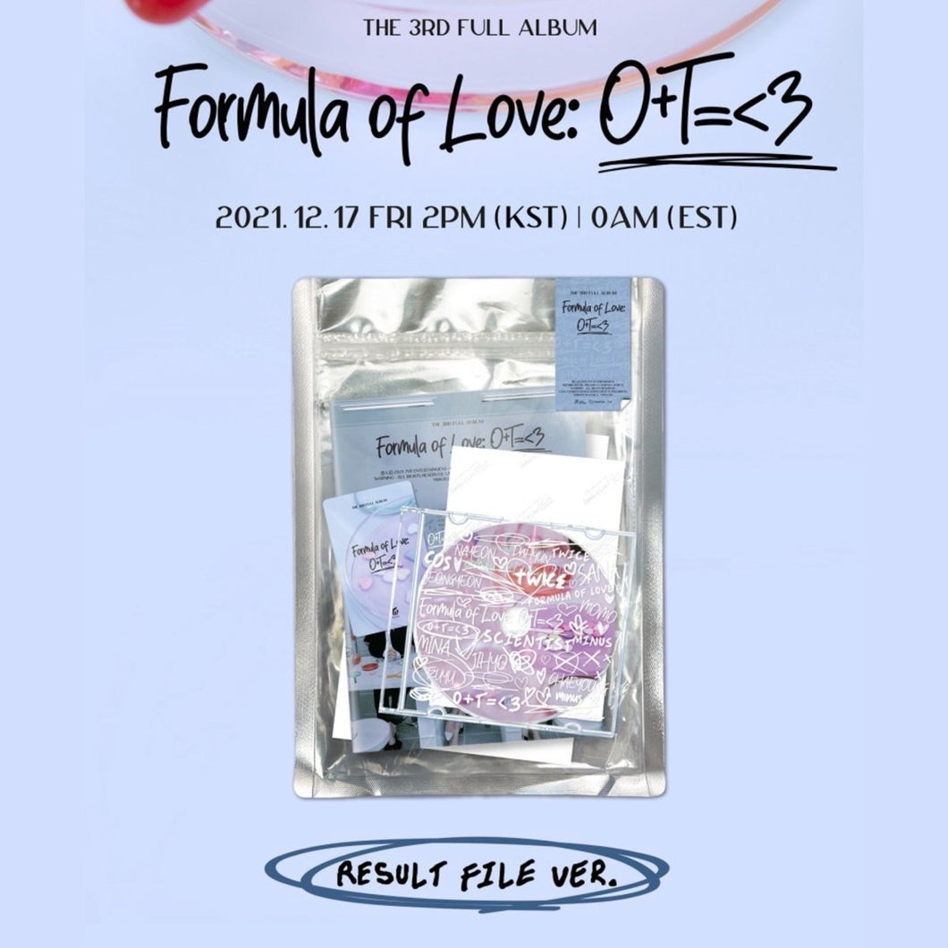 TWICE 3RD FULL ALBUM - FORMULA OF LOVE: O+T=<3 – SubK Shop