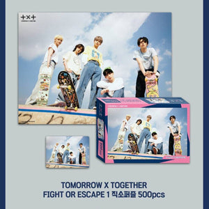 TXT TOMORROW X TOGETHER Fight or Escape Version Jigsaw 500pcs + Poster + Photocard - K-STAR