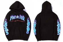 Taehyung's Style Blue Fire Hoodie
