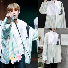 Taehyung's Style Striped Long Sleeve Shirt