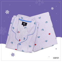 [LINE X BT21] Check Pajama Set