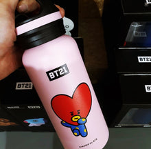 [LINE X BT21] Handle Vacuum Bottle 16fl.oz 473ml (Free Shipping)