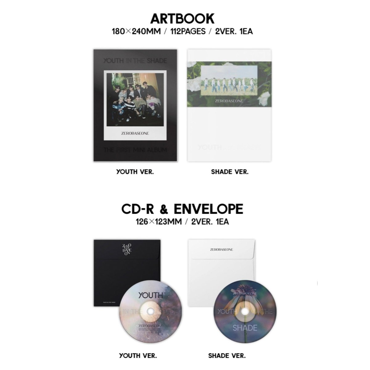 ZEROBASEONE ZB1 - Youth In The Shade 1st Mini Album – K-STAR